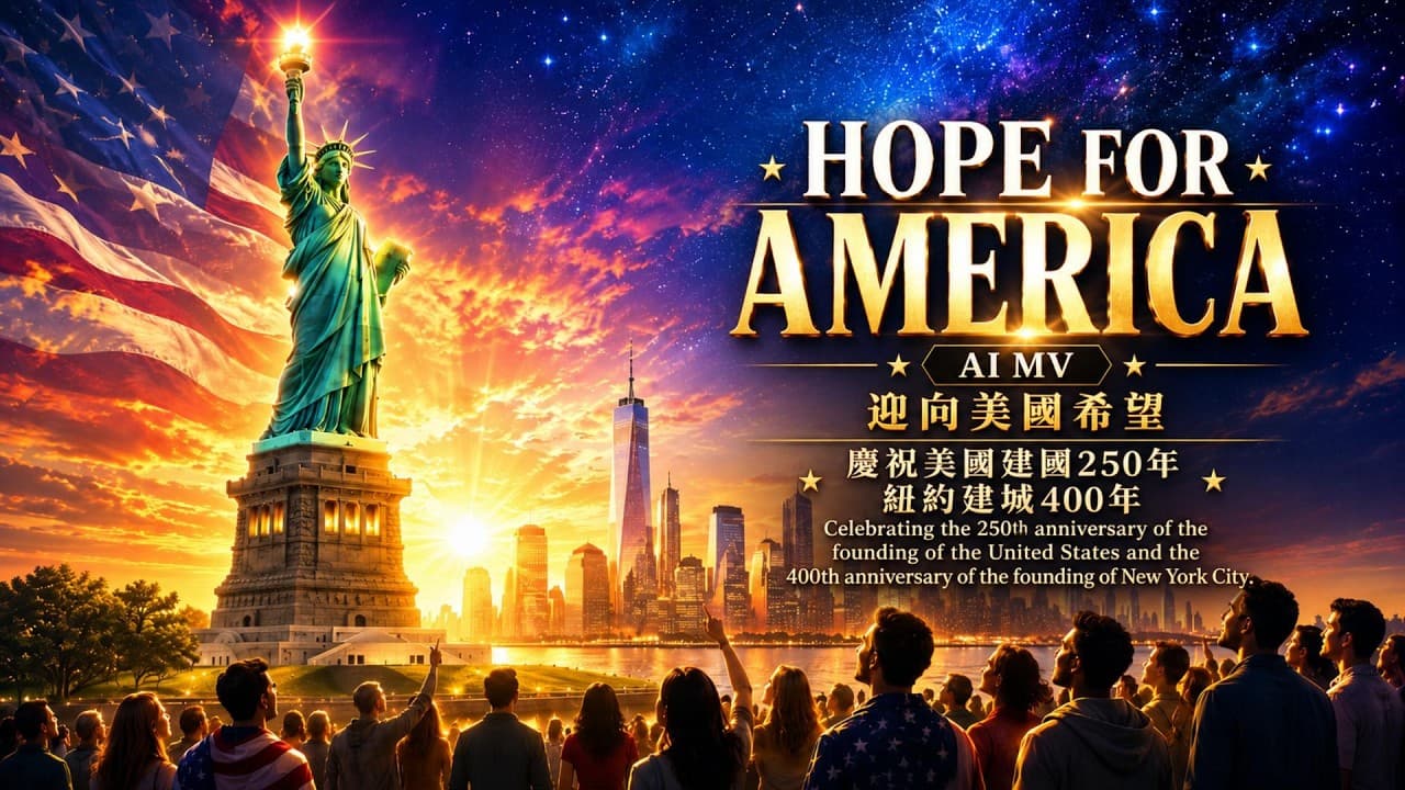 250th Anniversary Tribute: Hope for America Epic AI MV.建國250週年獻禮!神級 AI 音樂 MV《迎向美國的希望》丨#PC AI #aimv